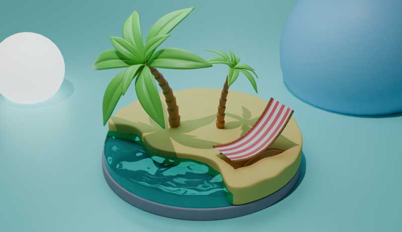 Miniature du modèle 3D "Île d'été"