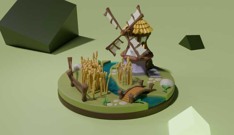 Miniature du modèle 3D "Île de campagne"