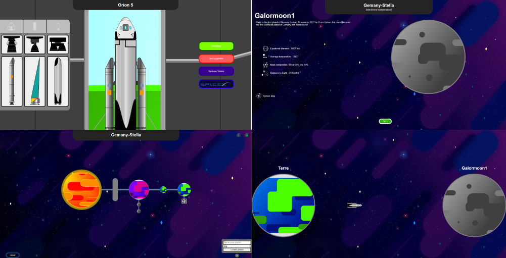 images de présentation du projet web "RocketIMAC"